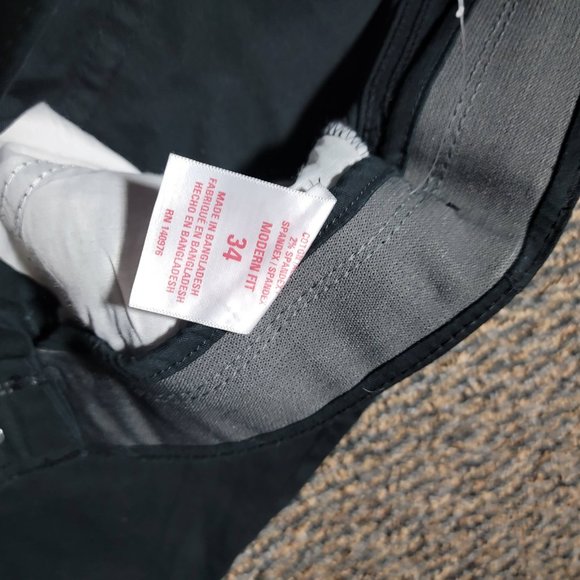 NWT Izod Men's 34 Waist Black Modern Fit 9" Shorts Sportflex Waistband Size 34 - Picture 5 of 16